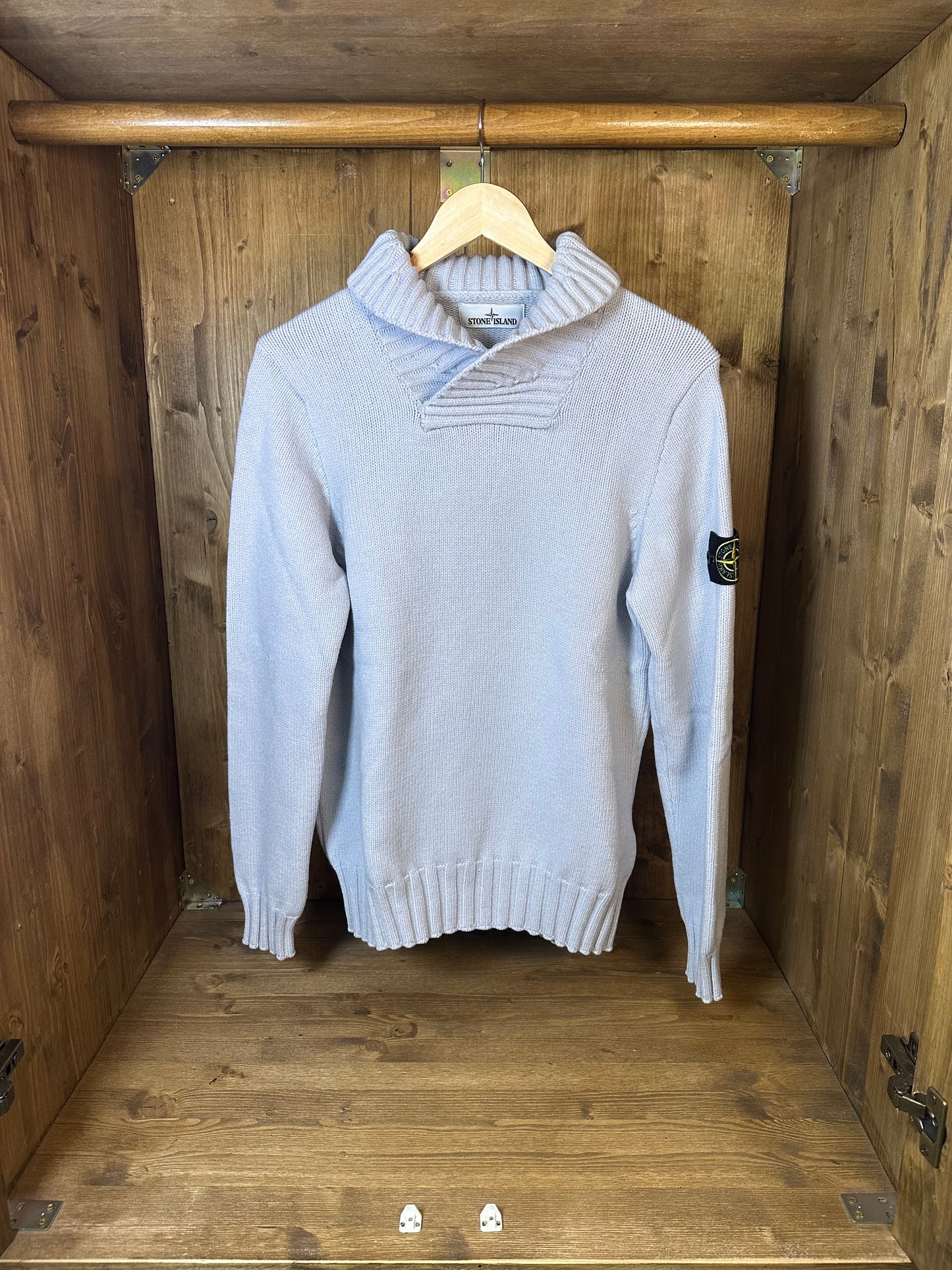 LIGHT BLUE WOOL CARDIGAN