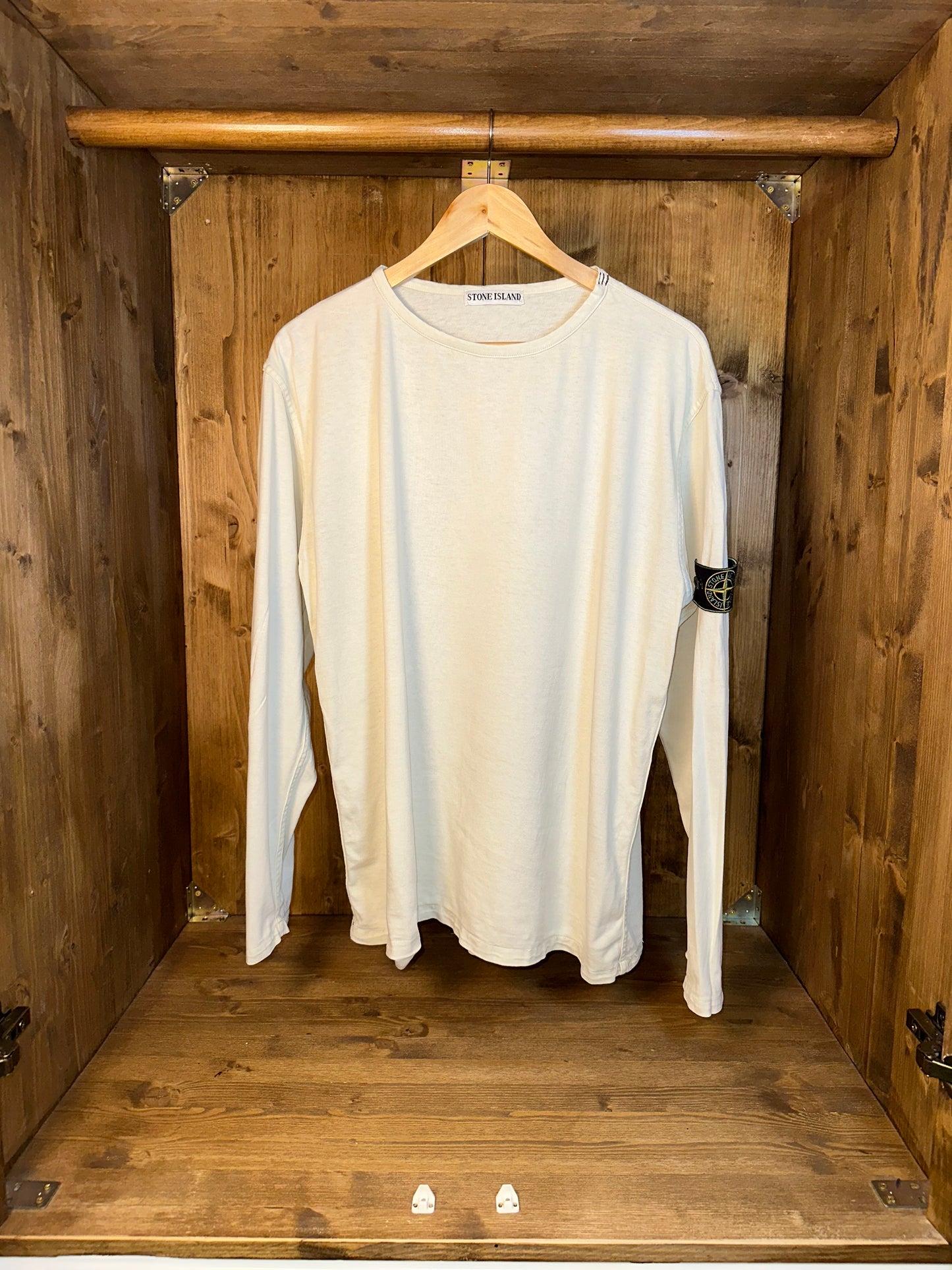 WHITE COTTON SWEATSHIRT