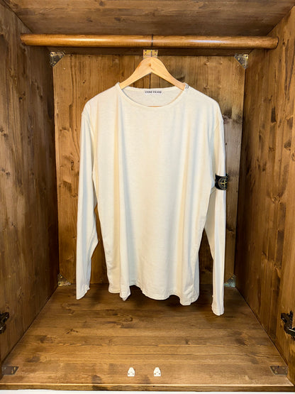 WHITE COTTON SWEATSHIRT