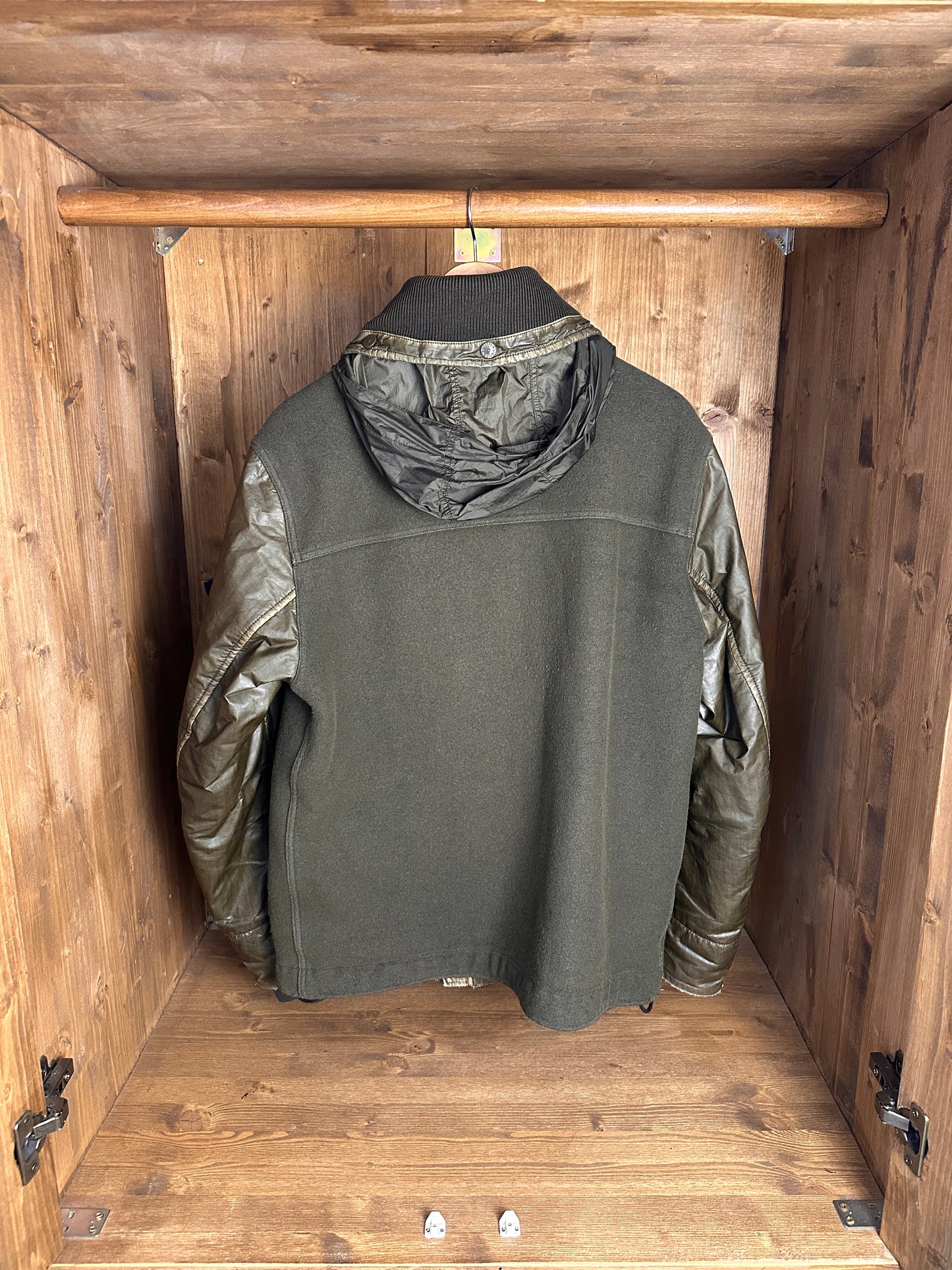 AW13 PANNO TINTO IN CAPO PIÙ MUSSOLA GOMMATA MGP_GHOST PIECE in Green