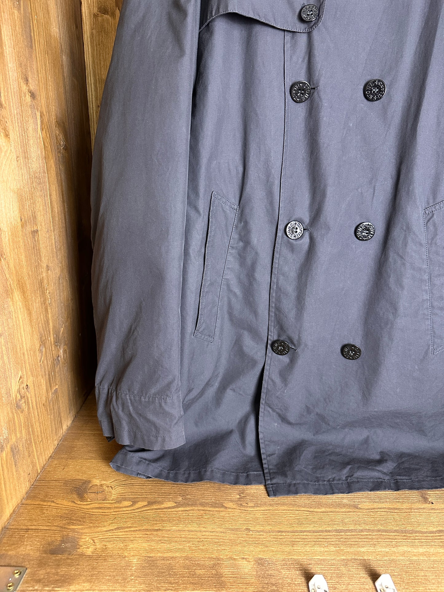 AW04 COTTON TRENCH in  Slate Grey