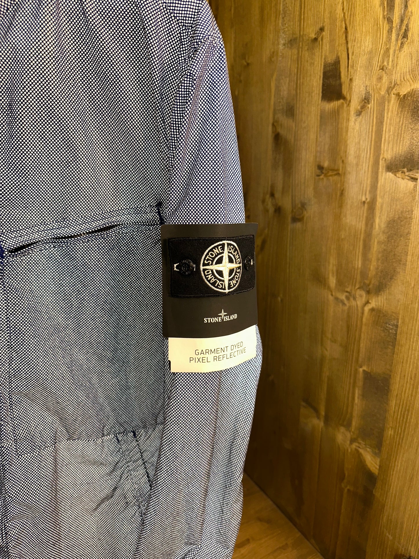 SS16 GARMENT DYED PIXEL REFLECTIVE BLUE