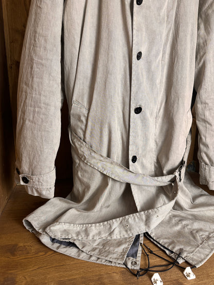 AW04 RASO GOMMATO TRENCH in Pebble Grey