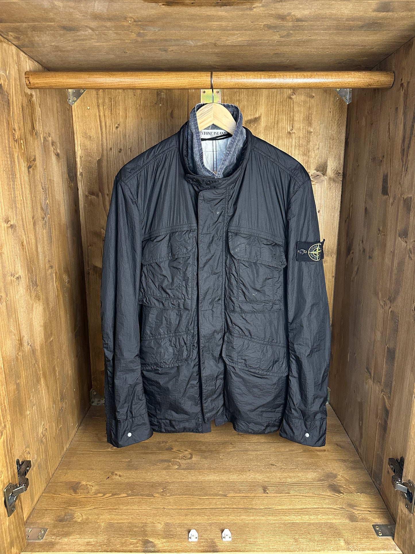 SS10 NYLON POLYAMIDE 3in1 JACKET in Deep Black