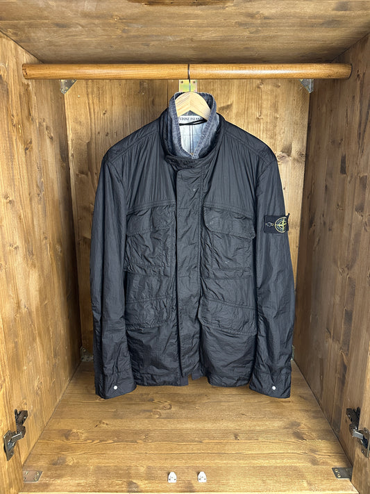 SS10 NYLON POLYAMIDE 3in1 JACKET in Deep Black