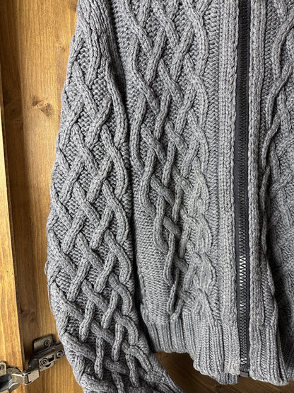 AW10 WINTER BAUMWOLL-KAPUZENJACKE in Basaltgrau von Archivio