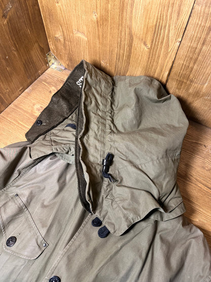 AW08 OLIVE GREEN VENTILE PARKA spell-out hood
