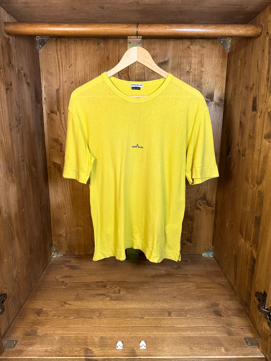 90s SPELL-OUT TEE in Lime yellow