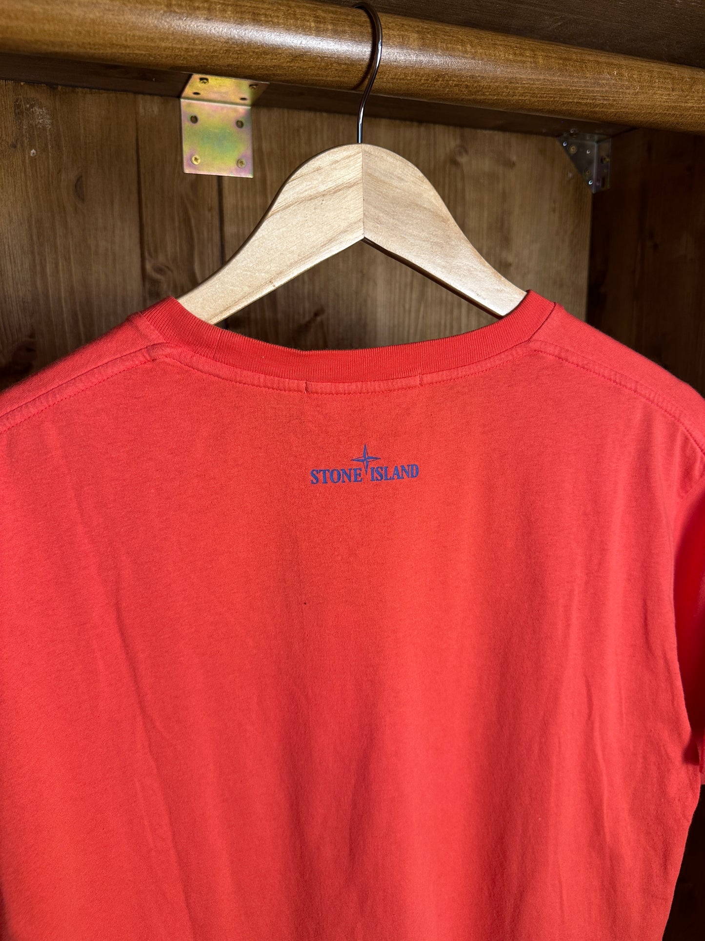 SS19 LOGO TEE in Salmon Orange & Light Blue