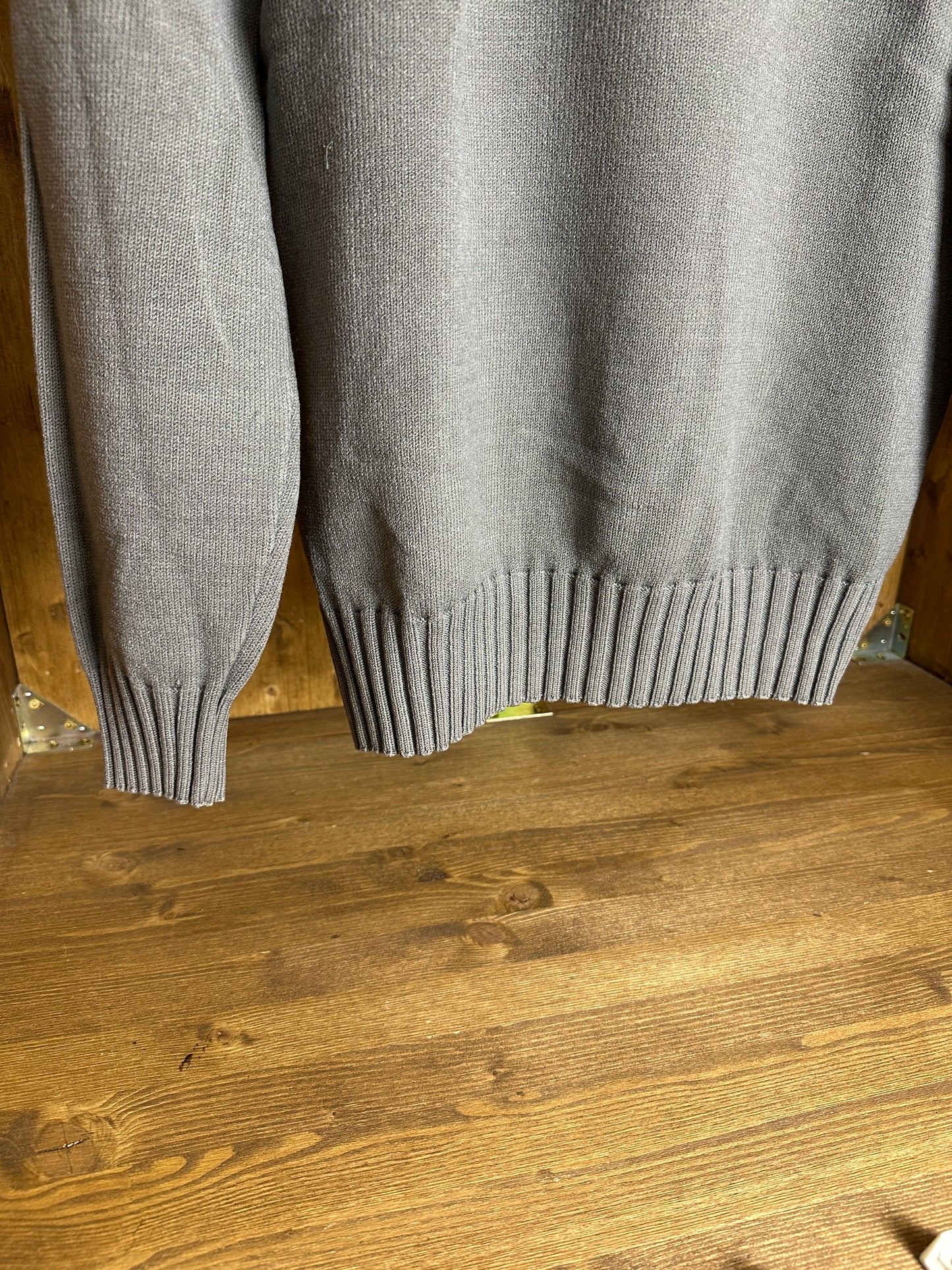 AW18 WOOL 1/4 ZIP JUMPER in Antracite Grey