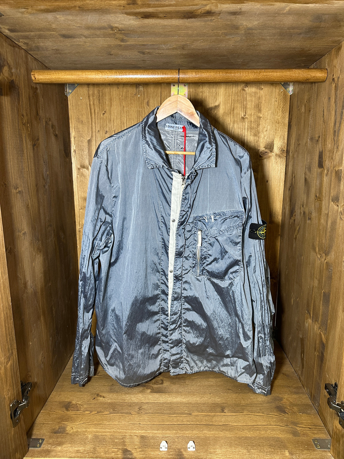 SS10 NYLON METAL JACKET in Quartz Grey