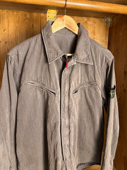 AW03 COTTON POLYAMIDE OVERSHIRT in Faded Brown