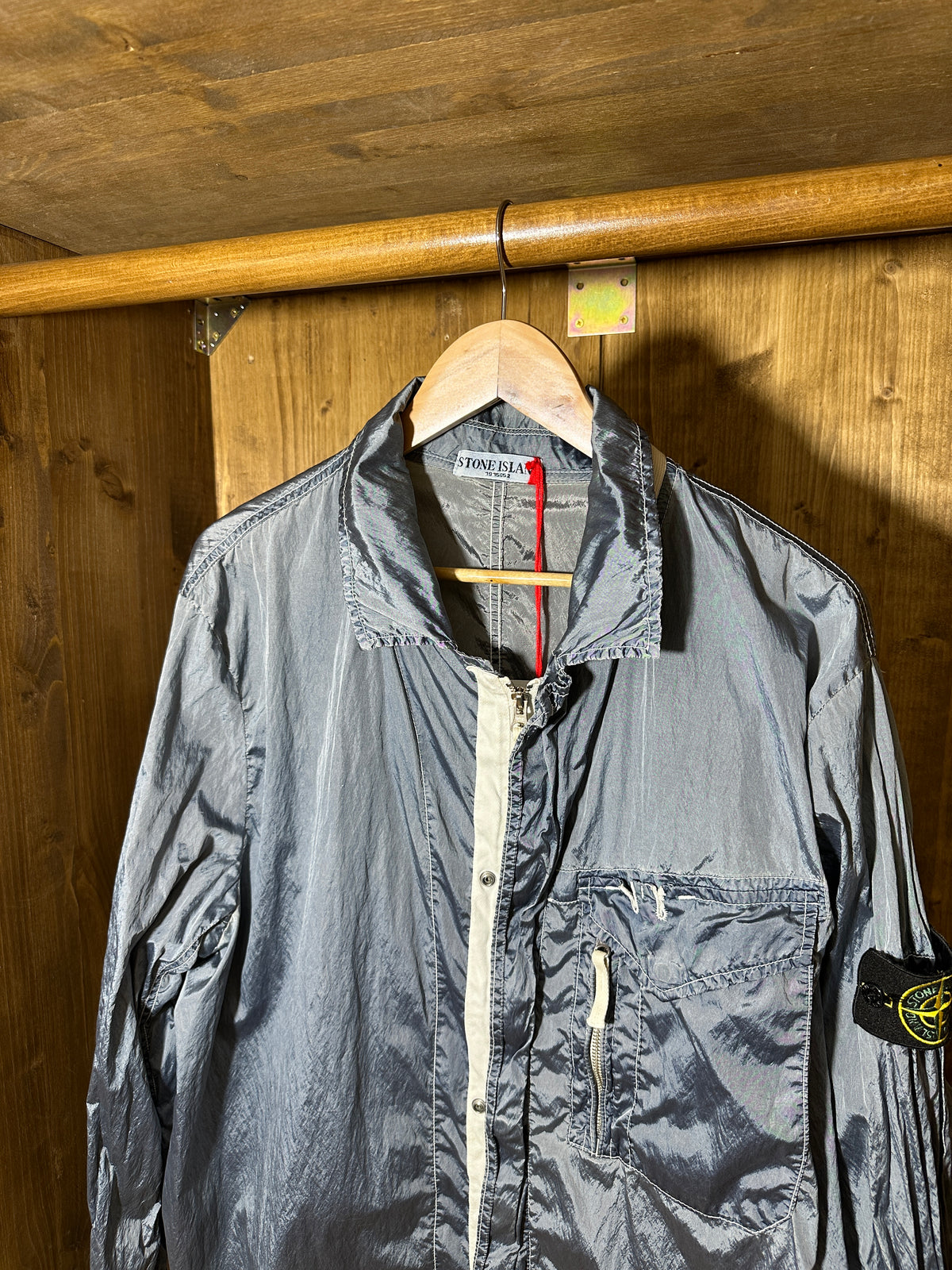 SS10 NYLON METAL JACKET in Quartz Grey
