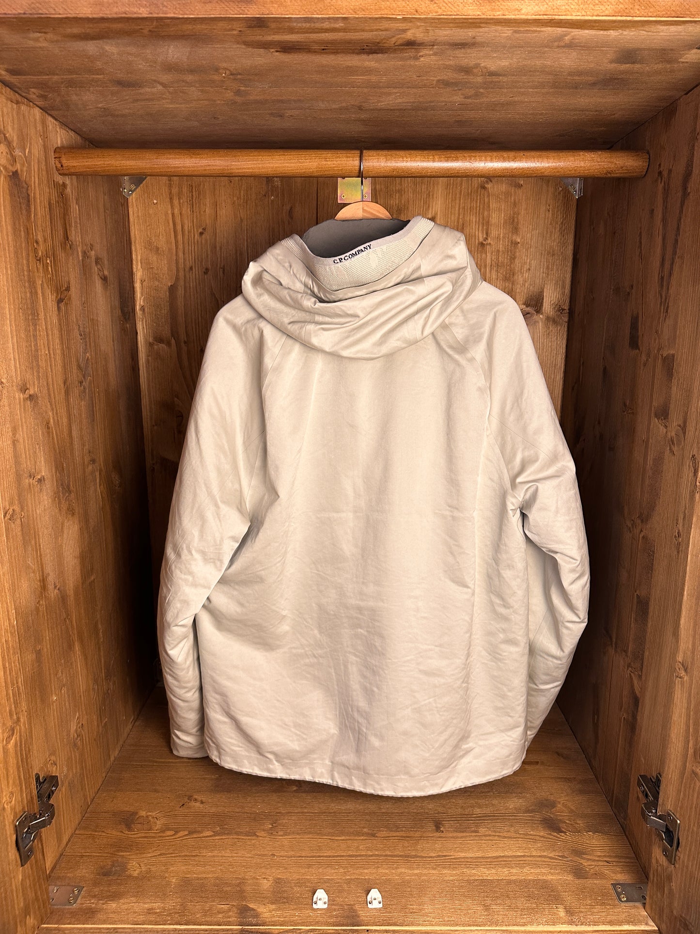 AW20s C.P. COMPANY A.A.C. DOWN JACKET in Oyster White