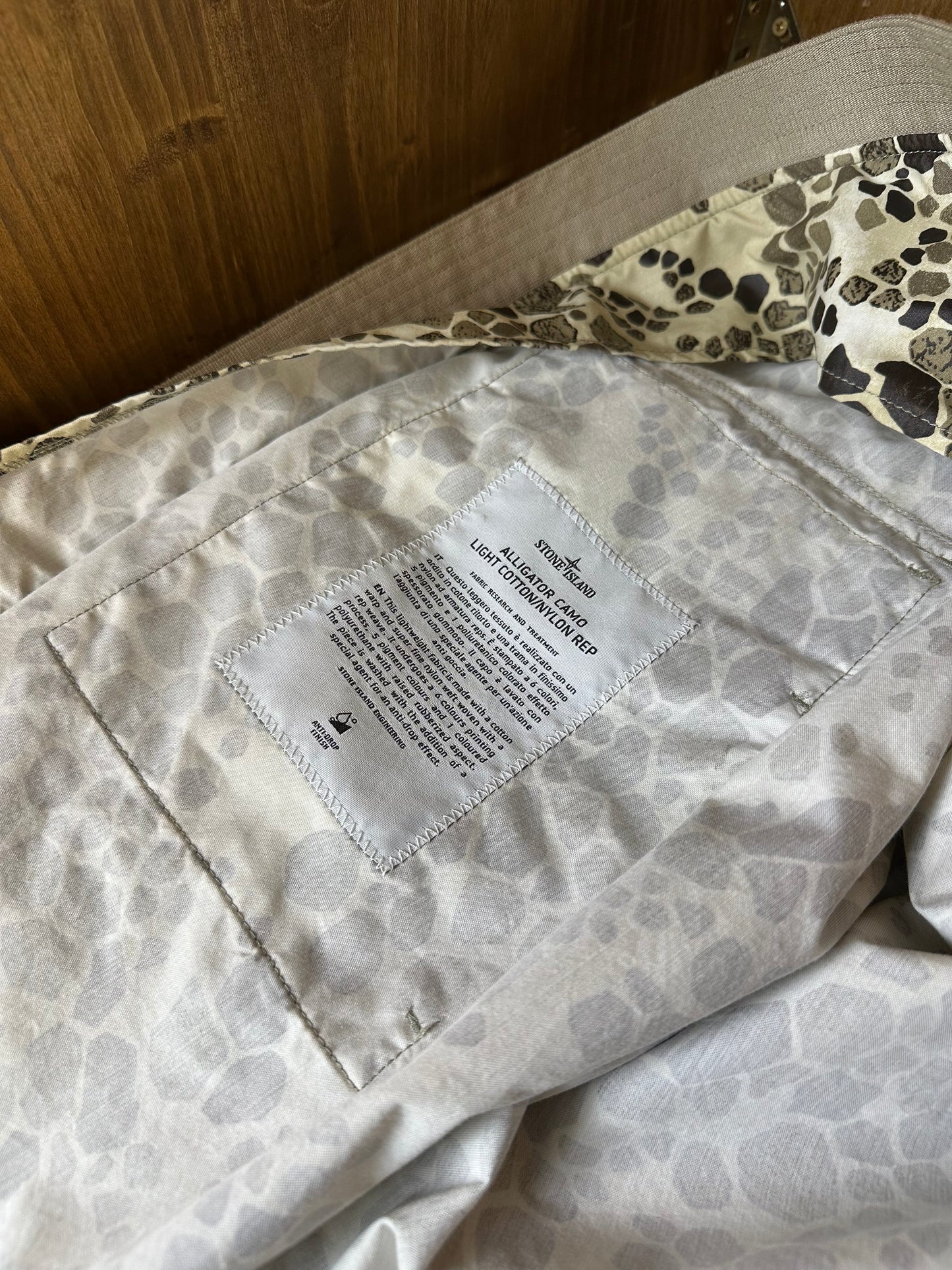 SS18 ALLIGATOR CAMO LIGHT COTTON/NYLON REP