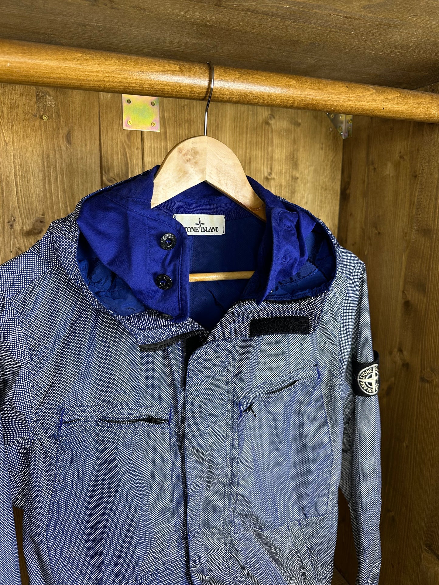 SS16 GARMENT DYED PIXEL REFLECTIVE in Blue