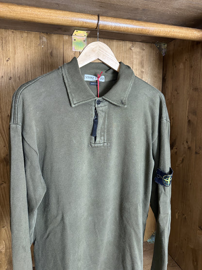 AW05 1/4 ZIP COTTON JUMPER POLO in Signal Brown
