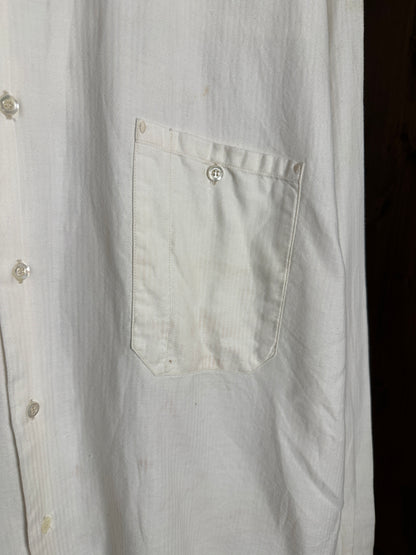 AW80s THERMOSENSITIVE VERTICAL PRINT SHIRT in White & Ivory