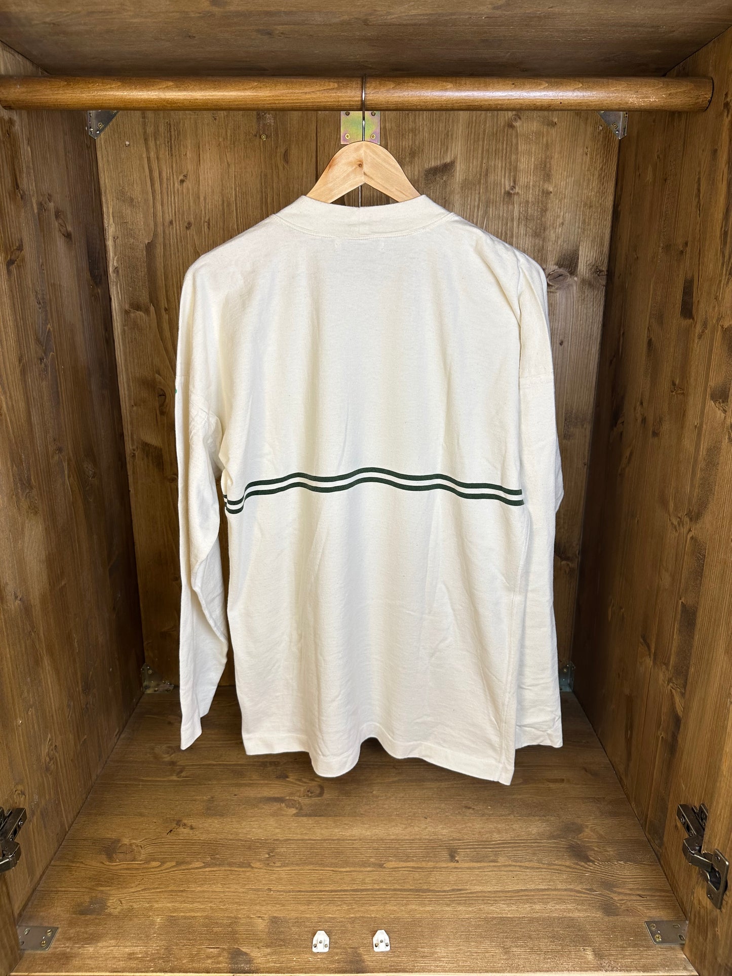SS86 MARINA LONGSLEEVE in Cream White&Green - JPN EXCLUSIVE