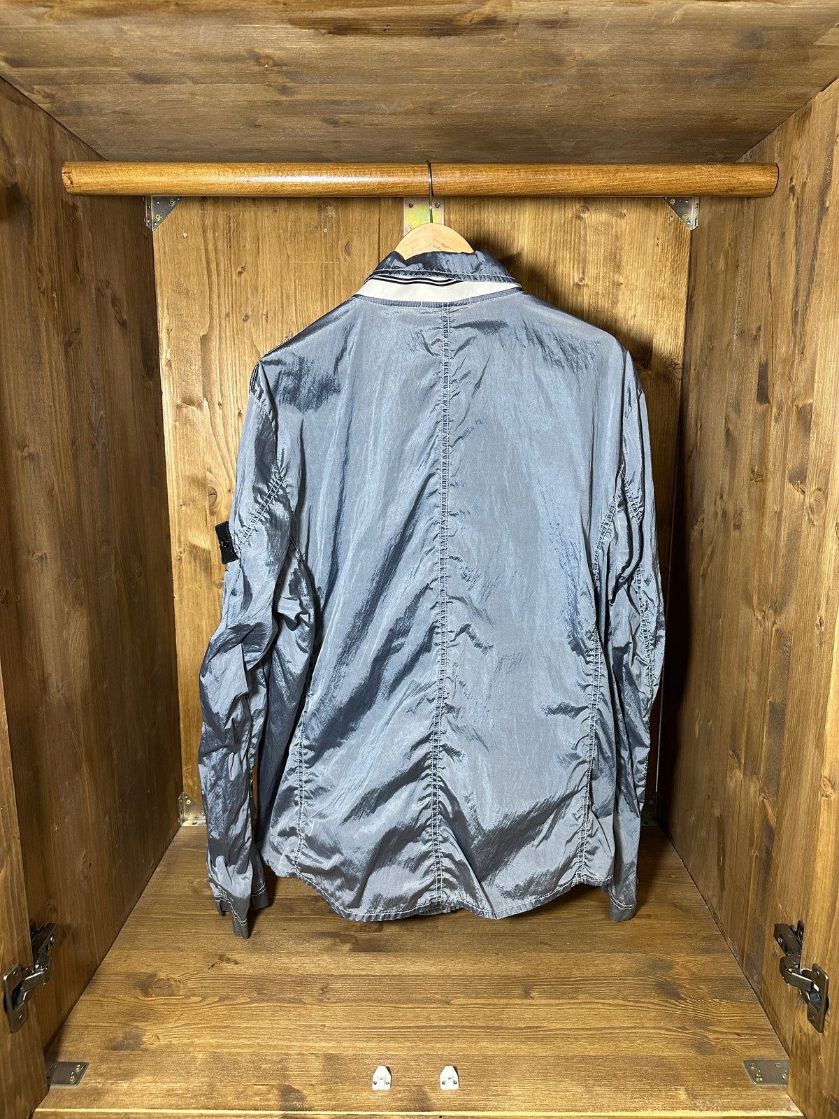 SS10 NYLON METAL JACKET in Quartz Grey