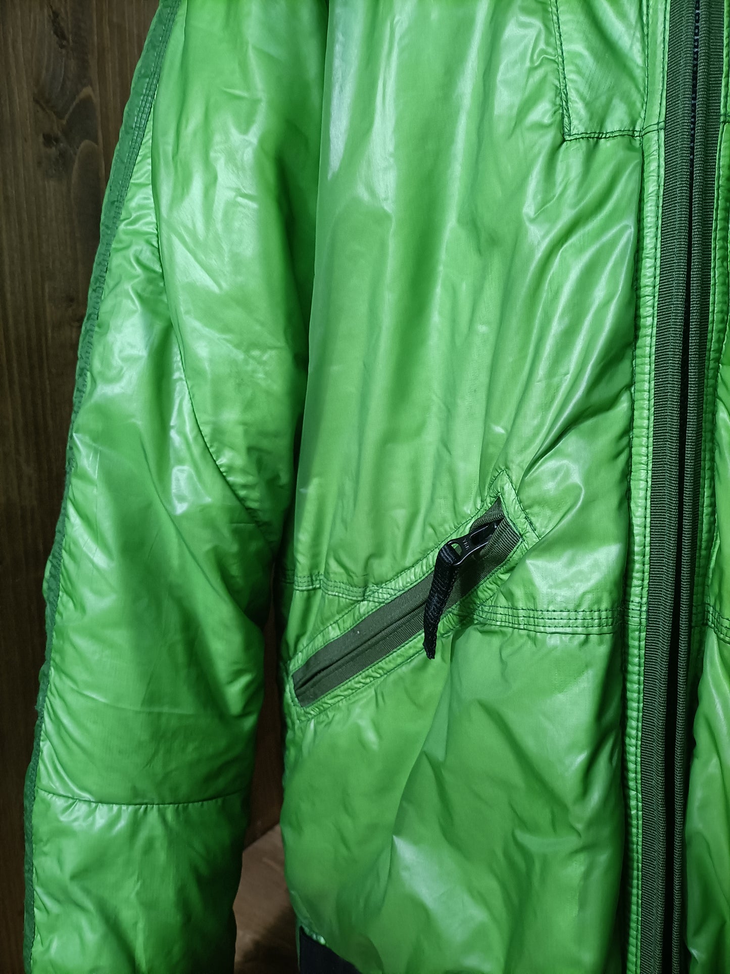 Goose down mesh green 3 in 1 jacket