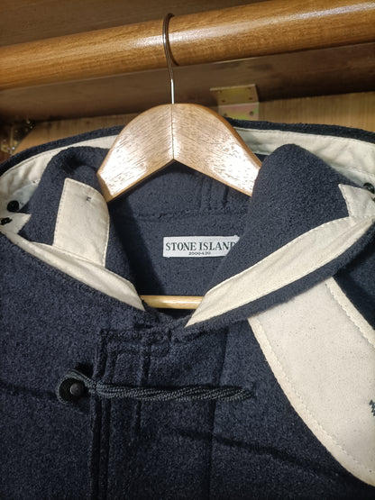 Blue duffel coat