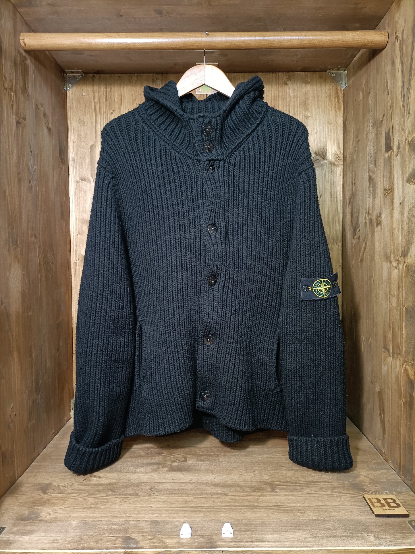 Wool hooded jacket