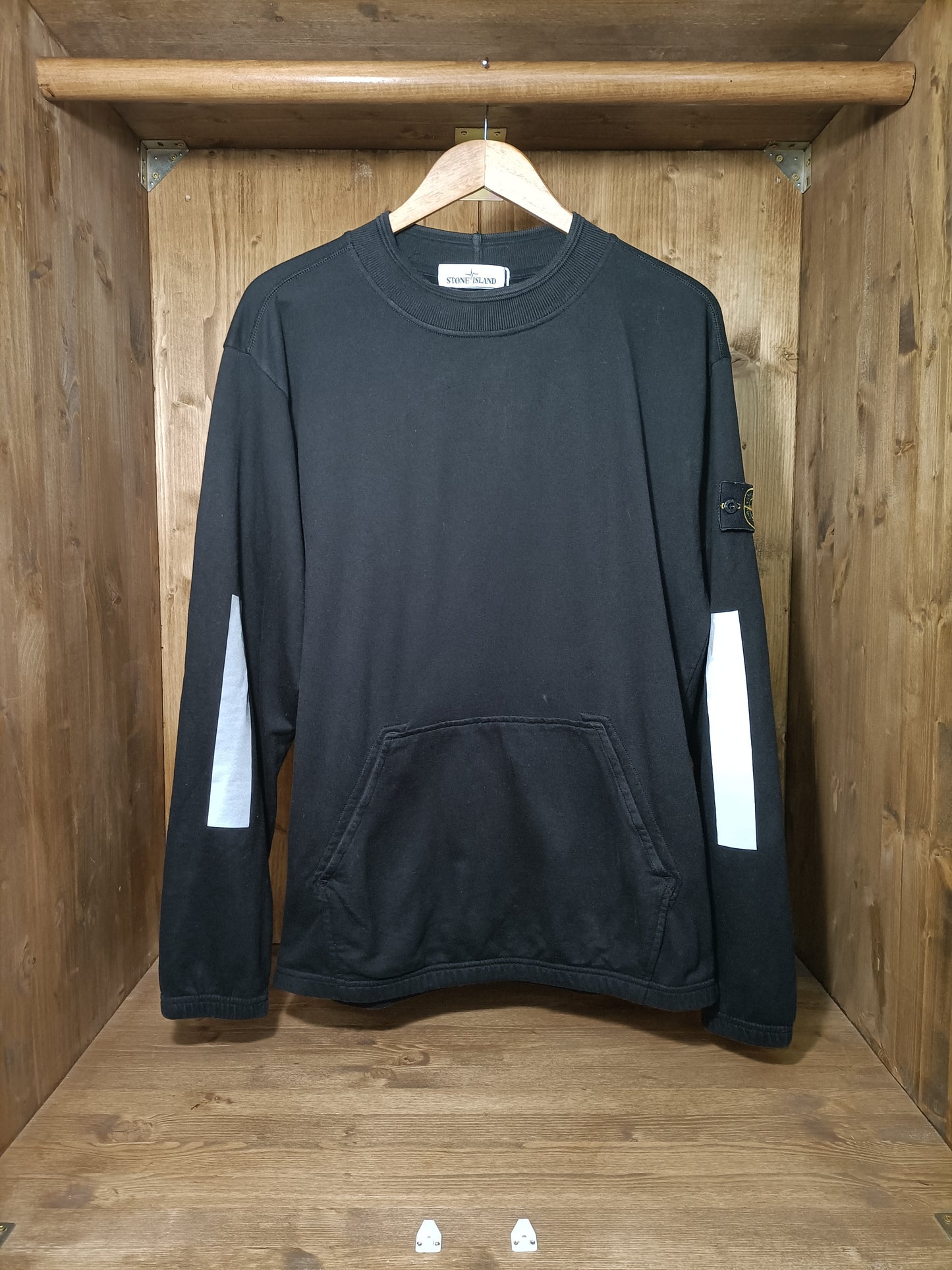 Black crewneck reflective