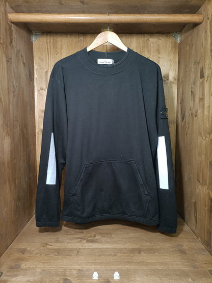 Black reflective crewneck