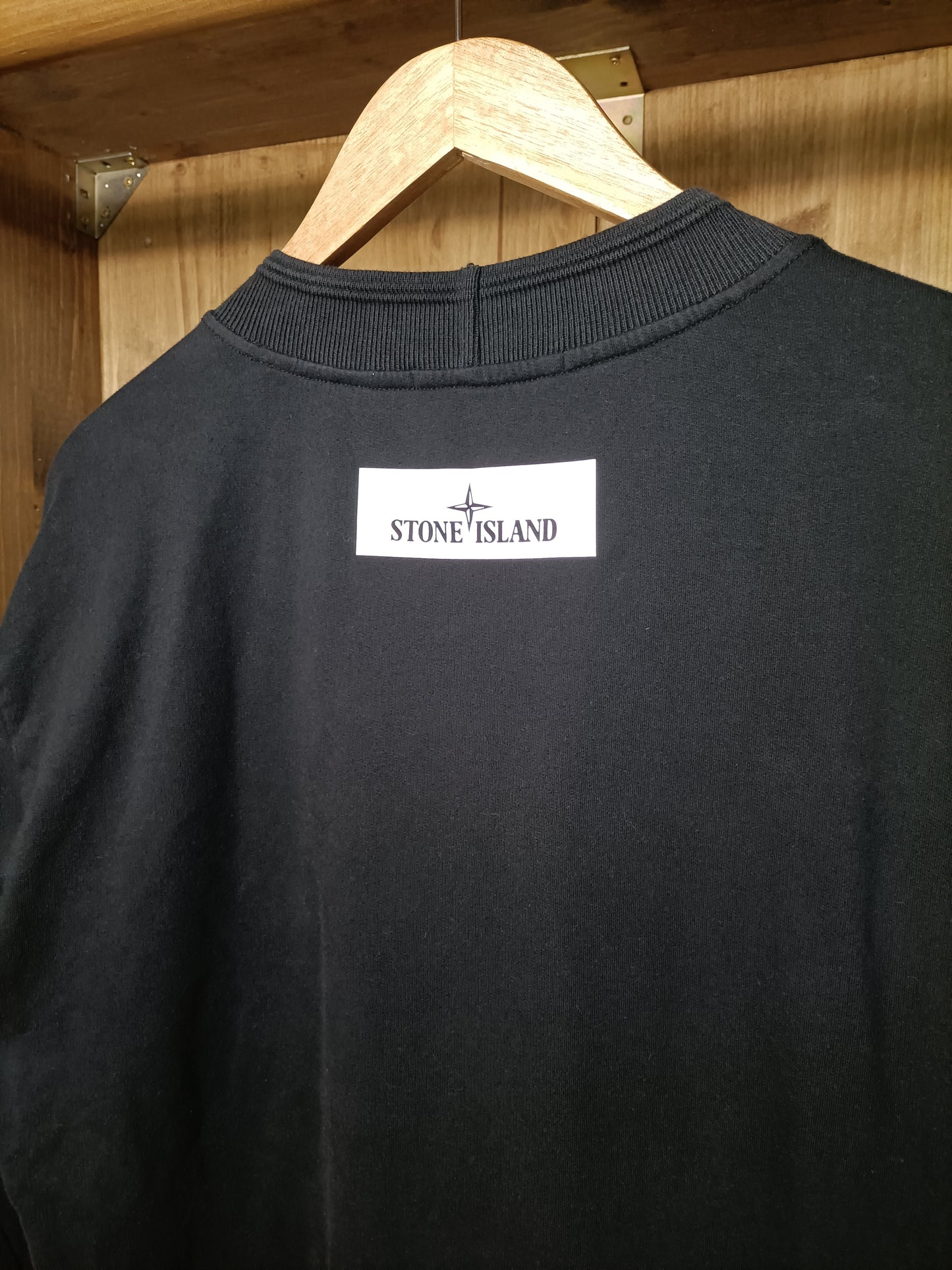 Black reflective crewneck