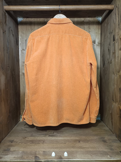 Orange corduroy overshirt