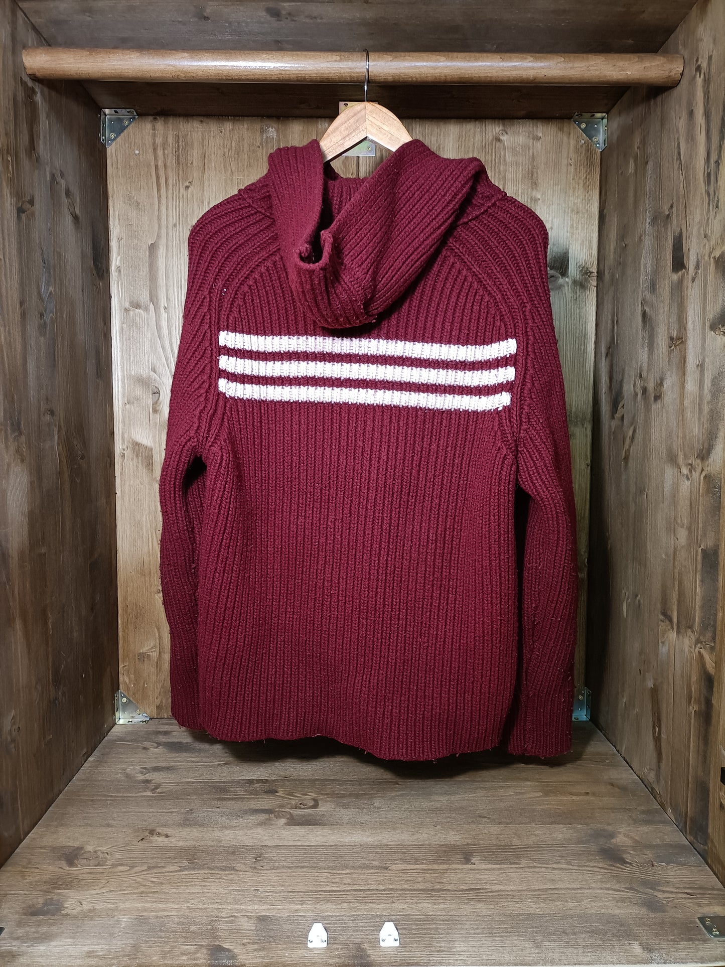 Red embroidered logo sweater