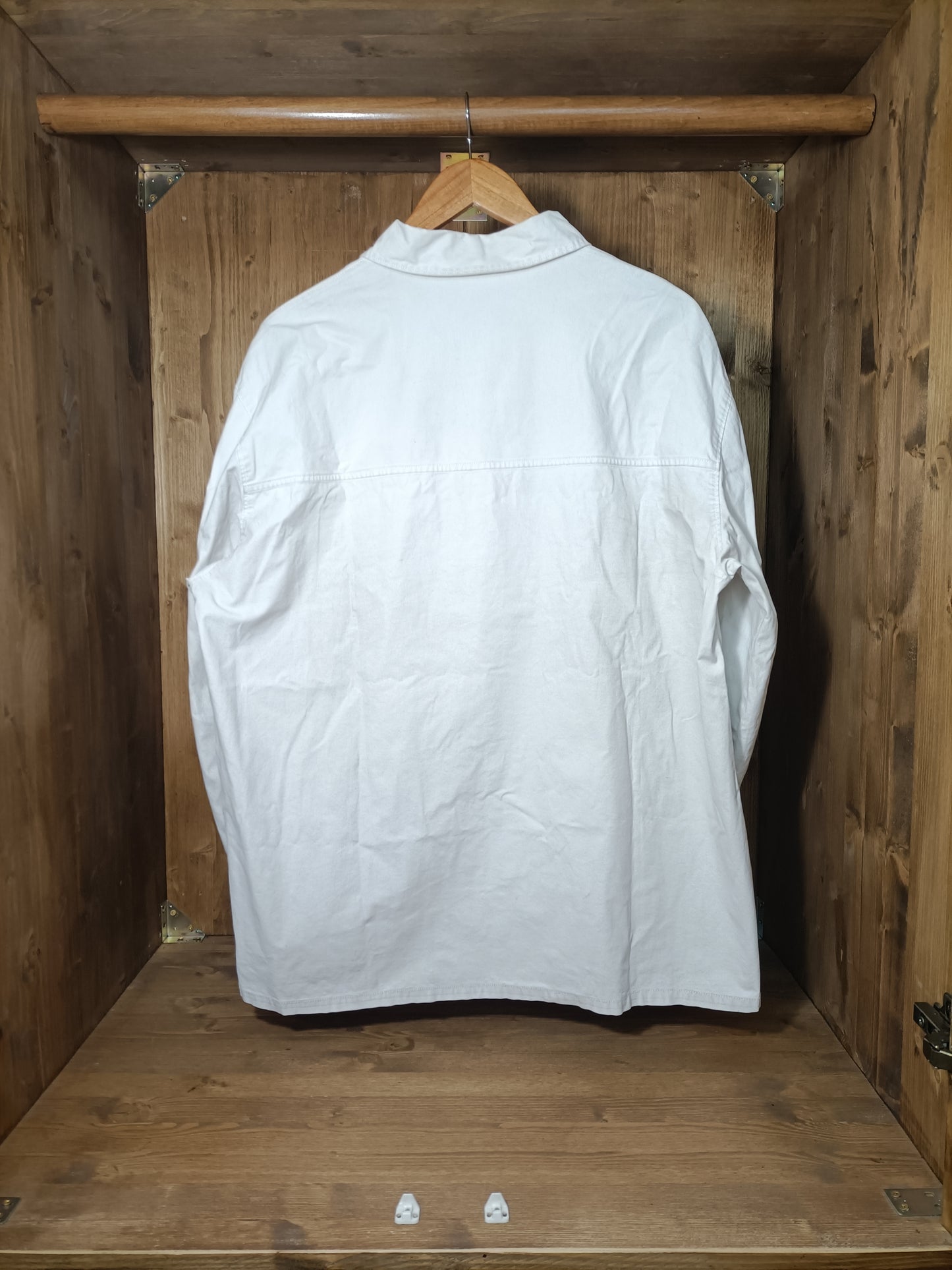 Waxed cotton overshirt