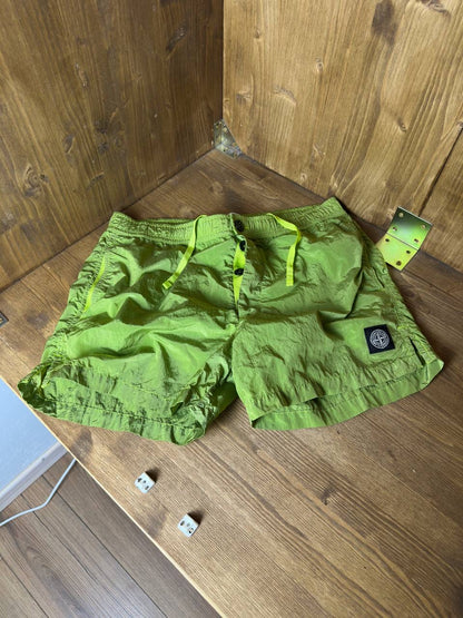 SS22 NYLON METAL SHORTS in Gold