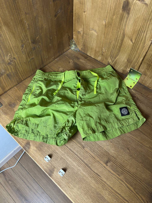 SS22 NYLON METAL SHORTS in Gold