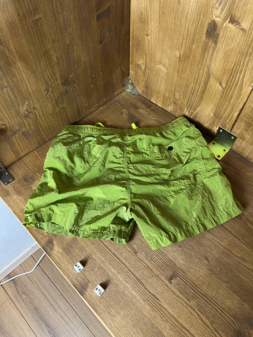 SS22 NYLON METAL SHORTS in Gold