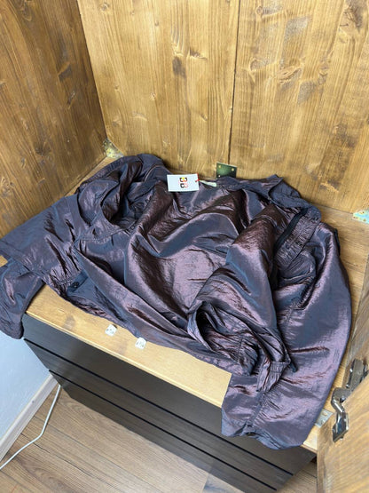 SS2019 NYLON METAL OVERSHIRT in Burgundy Red