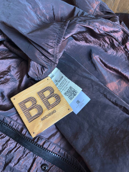 SS2019 NYLON METAL OVERSHIRT in Burgundy Red