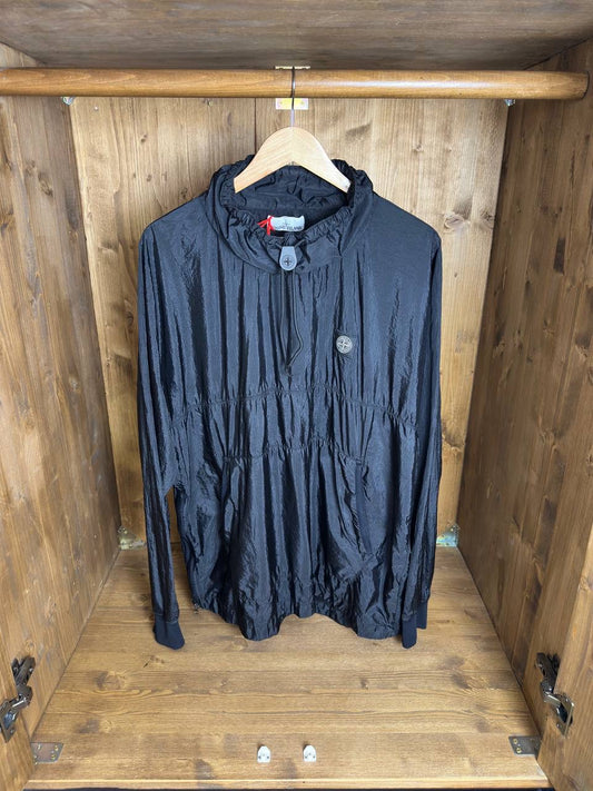 SS20 NYLON METAL RIPSTOP SMOCK in Deep Black