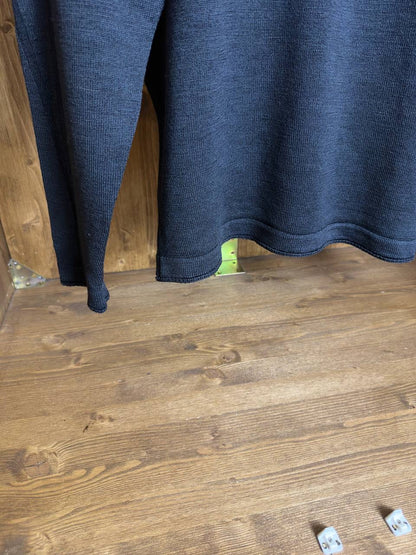 AW18 CHEST POCKET WOOL JUMPER in Dark Grey