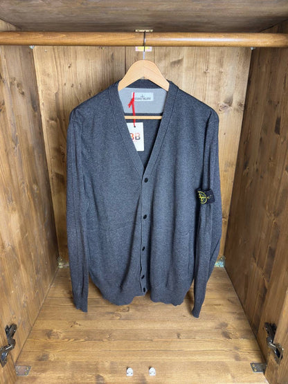 SS15 BUTTONED CARDIGAN in Dark Grey