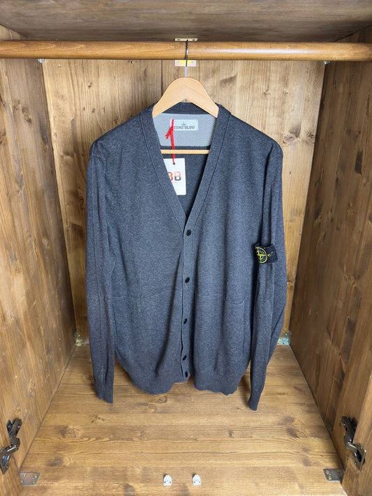 SS15 BUTTONED CARDIGAN in Dark Grey