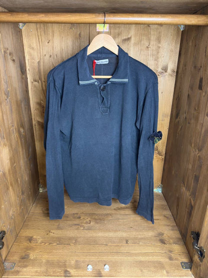 SS08 LONGSLEEVE POLO in faded Blue Navy