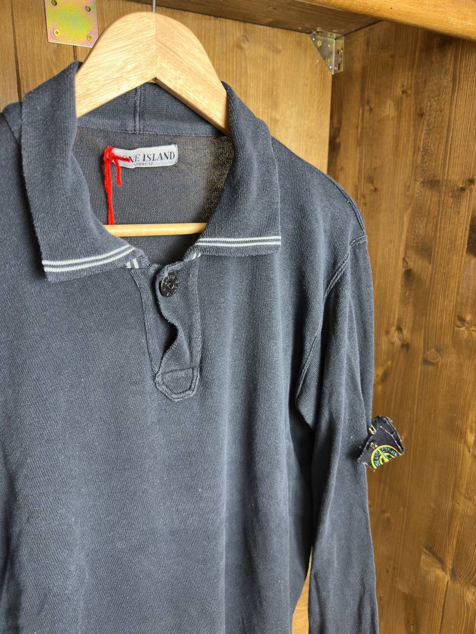 SS08 LONGSLEEVE POLO in faded Blue Navy