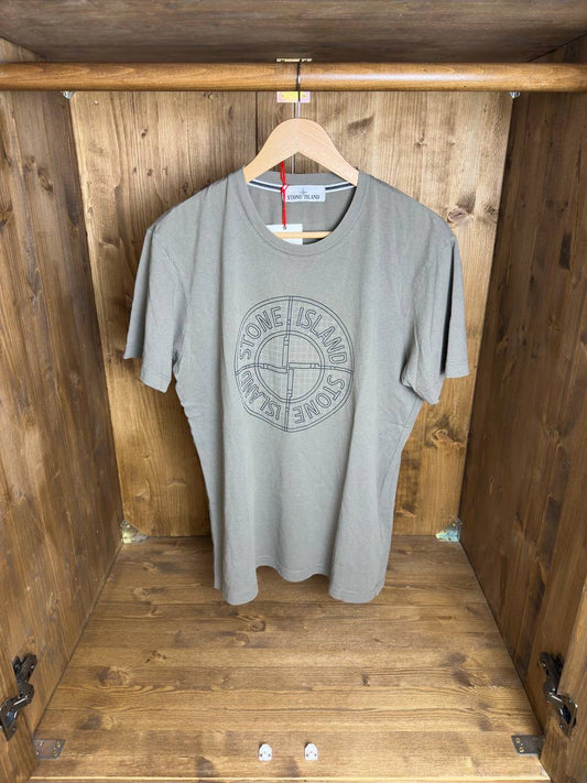 AW16 COMPASS LOGO TEE in Olive Brown