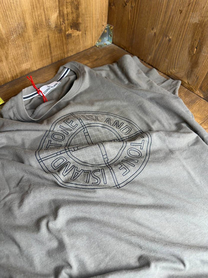 AW16 COMPASS LOGO TEE in Olive Brown