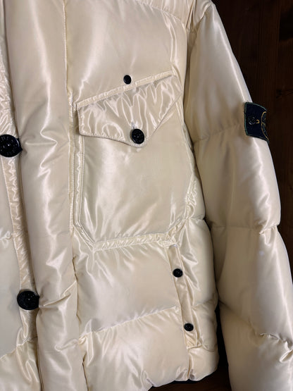AW96 MICRO QUILTED PUFFER JACKET in Cream White