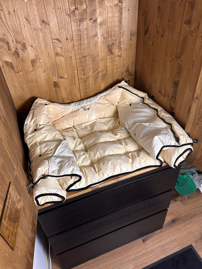 AW96 MICRO QUILTED PUFFER JACKET in Cream White