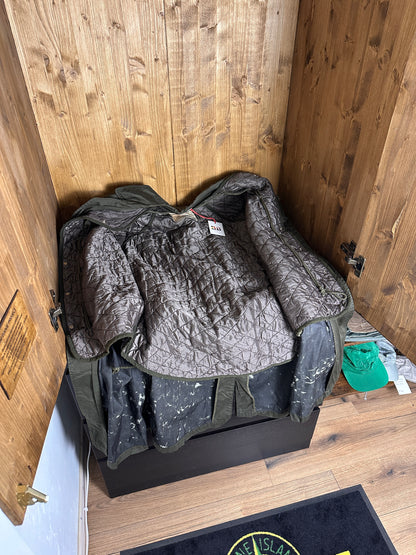 AW 88/89 RUBBERIZED SATIN TRENCH in Terra Brown