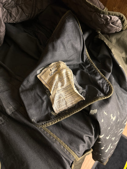 AW 88/89 RUBBERIZED SATIN TRENCH in Terra Brown